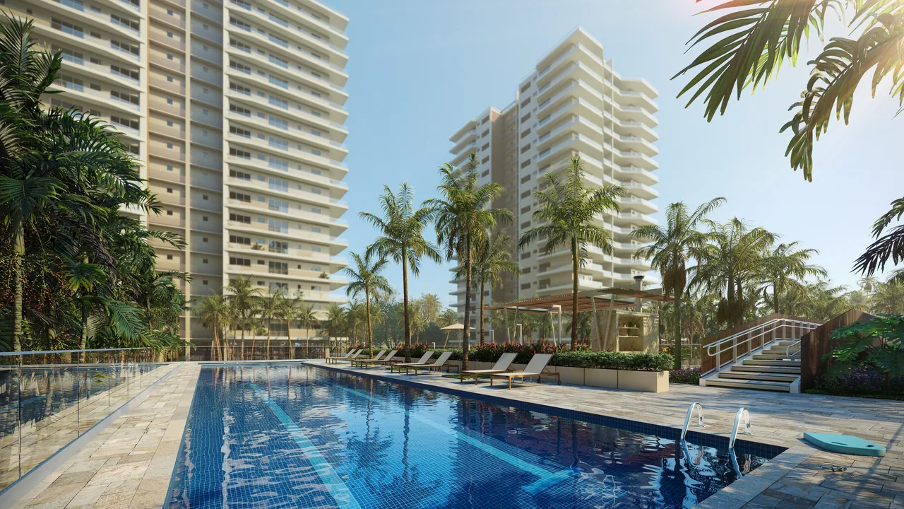 Piscina com raia